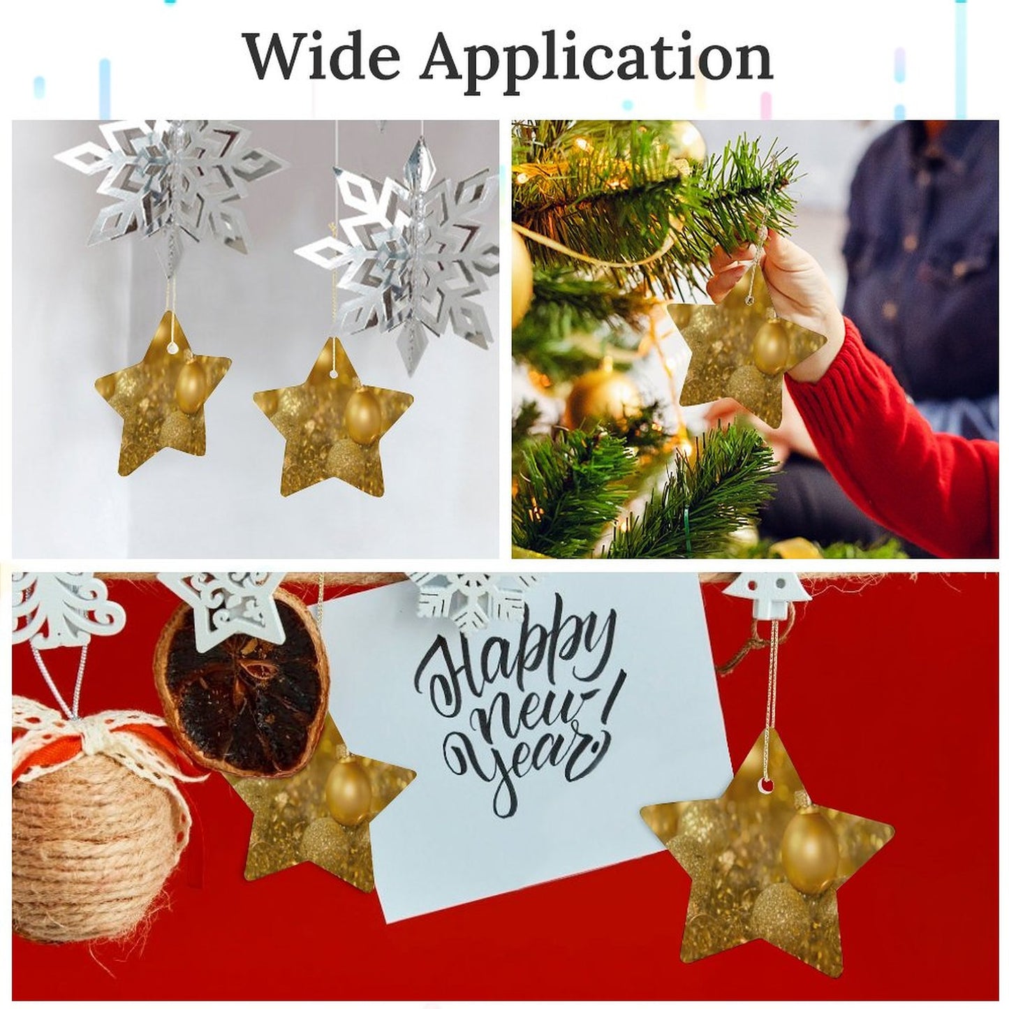 Star Christmas Ornament Ceramic