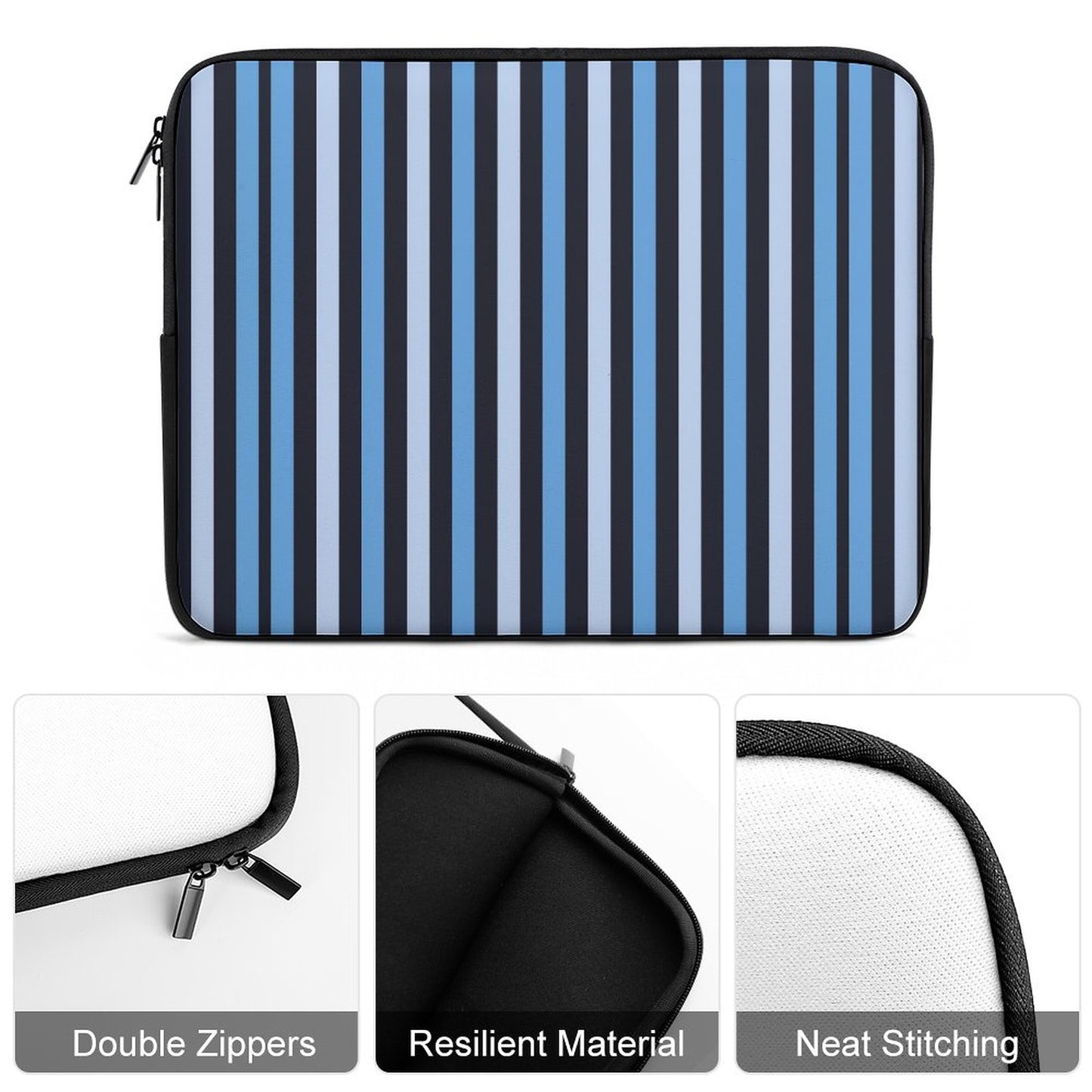 Laptop Case Blue Striped