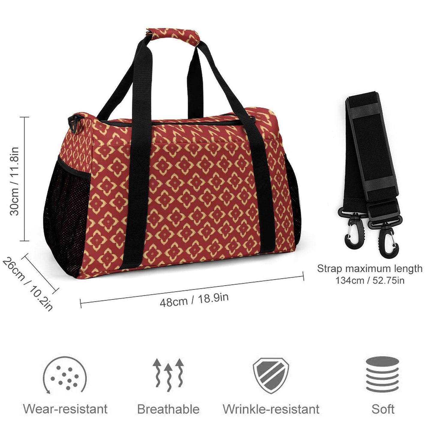 Travel Duffel Bag - Red