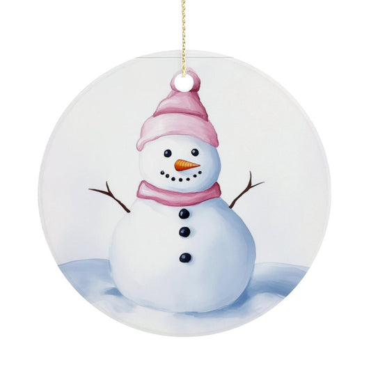 Round Ceramic Christmas Decorations (Matte Surface)