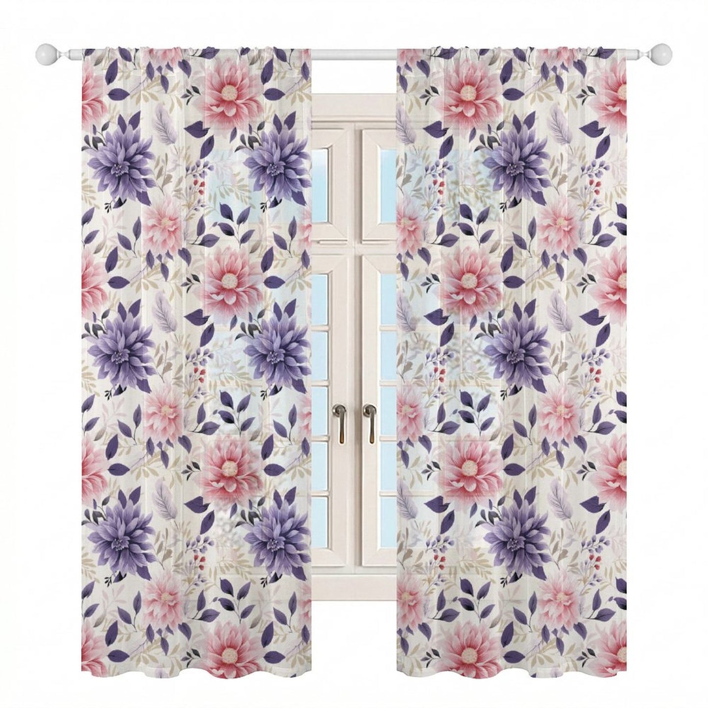 Sheer Curtain Flowers