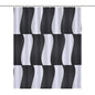 Black and white shower curtain