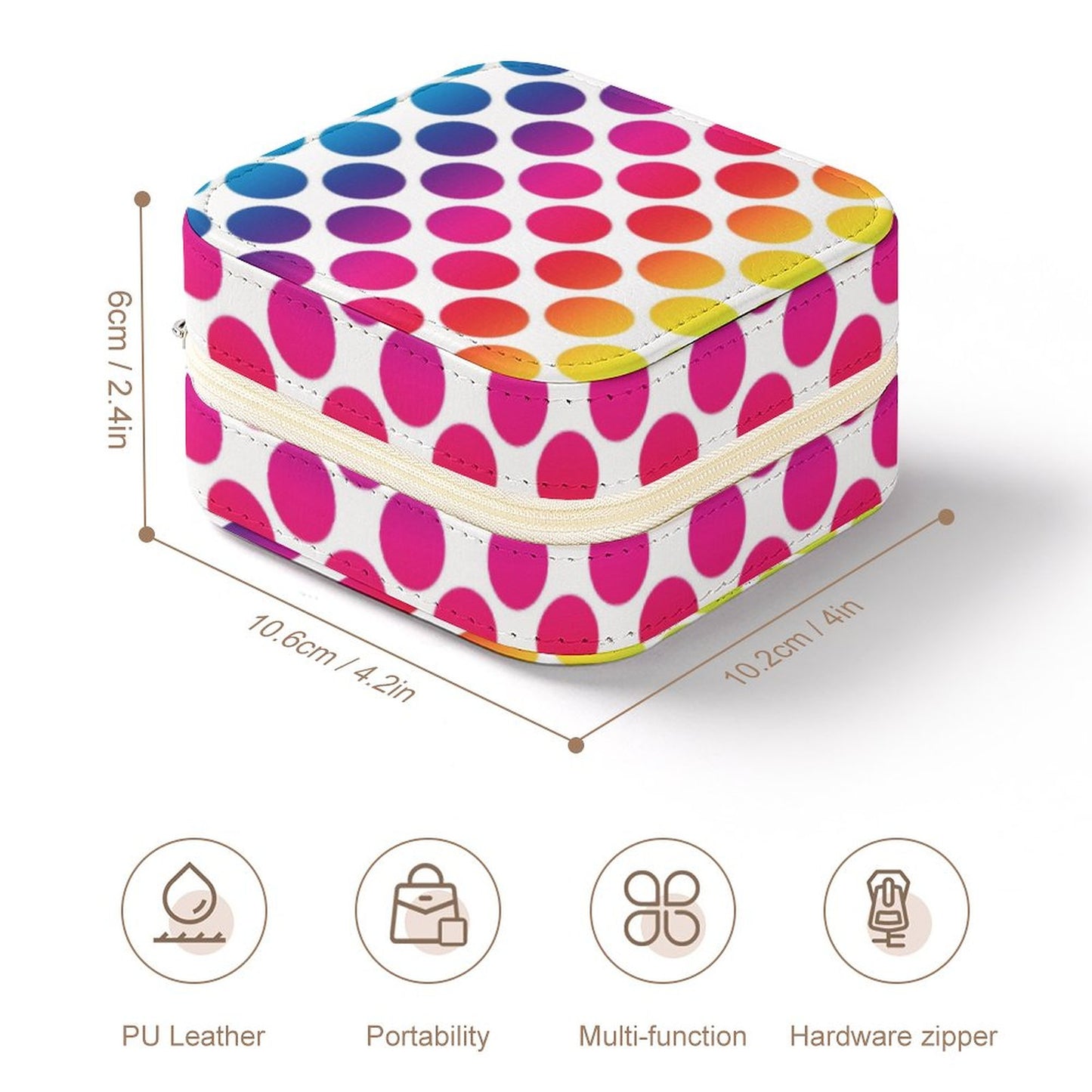 Box Organizer for Jewelry Rainbow Colors