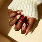 Red Bow and Polka Plaid Festive Press-On Nails