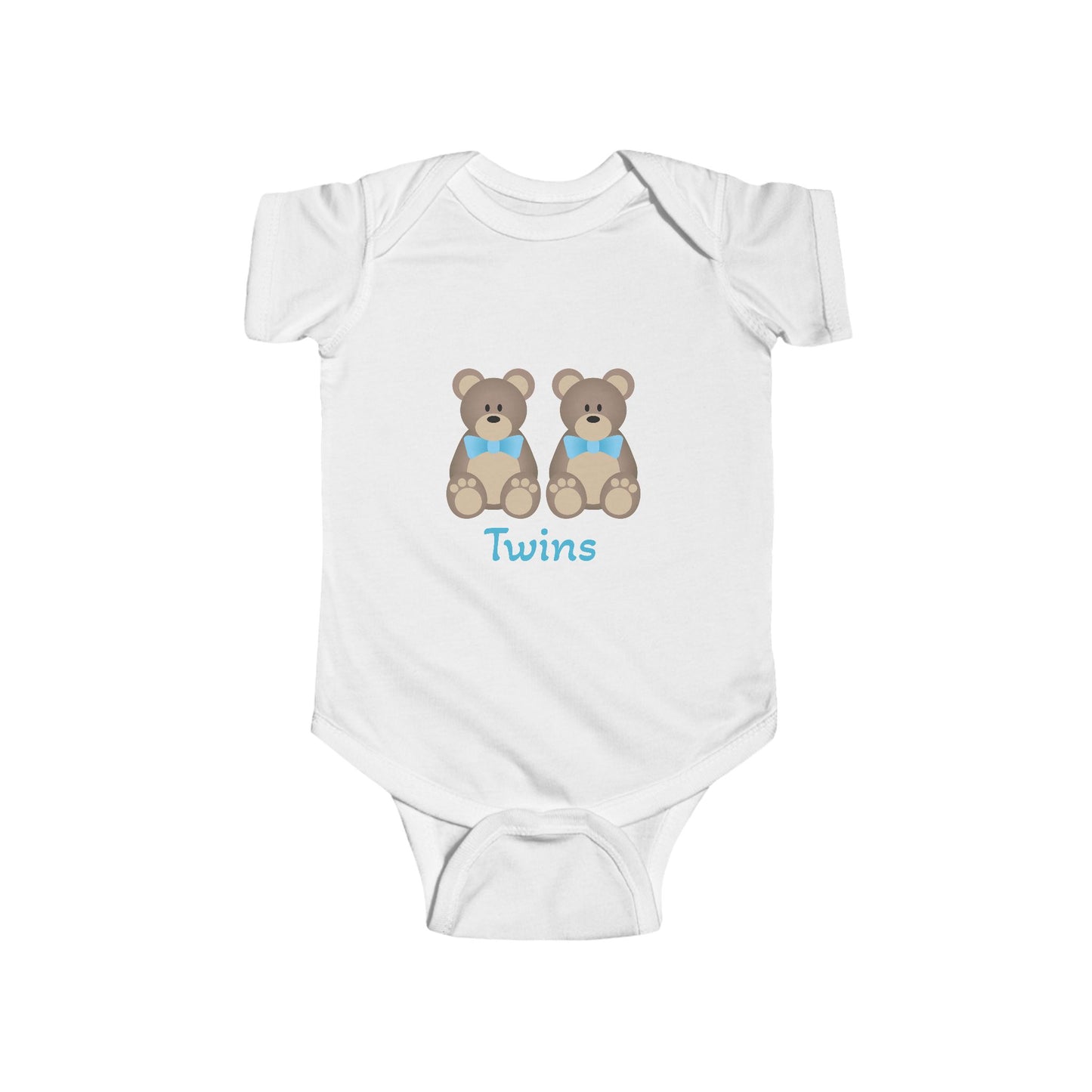 Twins Bear Baby Bodysuit, Cute Infant Onesie, Gift for Newborns, Baby Shower Present, Adorable Twins Outfit