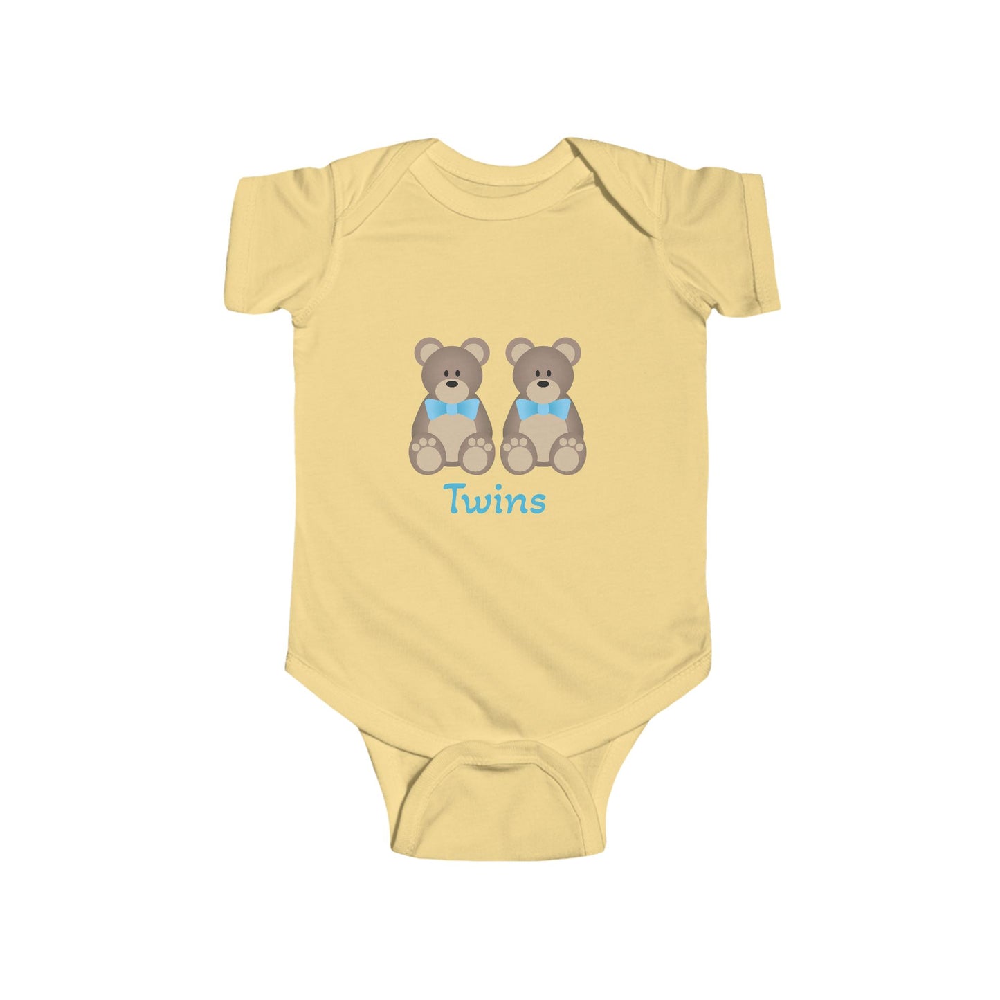 Twins Bear Baby Bodysuit, Cute Infant Onesie, Gift for Newborns, Baby Shower Present, Adorable Twins Outfit