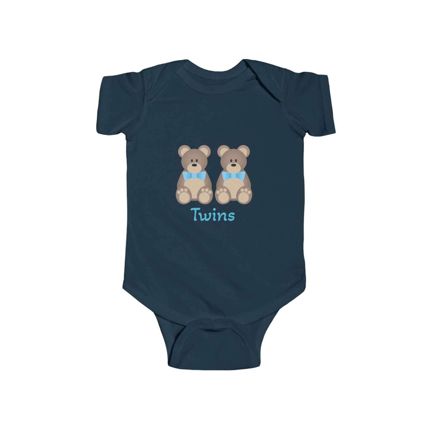 Twins Bear Baby Bodysuit, Cute Infant Onesie, Gift for Newborns, Baby Shower Present, Adorable Twins Outfit