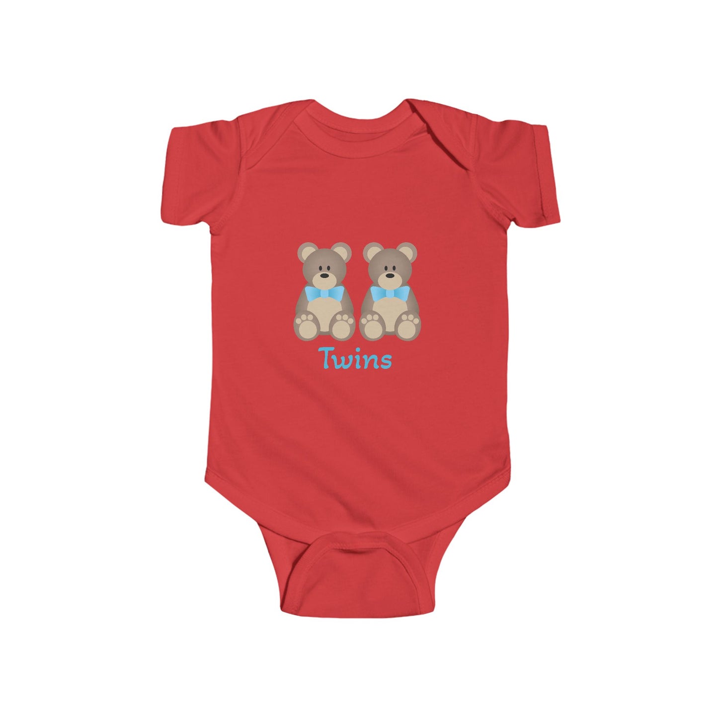 Twins Bear Baby Bodysuit, Cute Infant Onesie, Gift for Newborns, Baby Shower Present, Adorable Twins Outfit