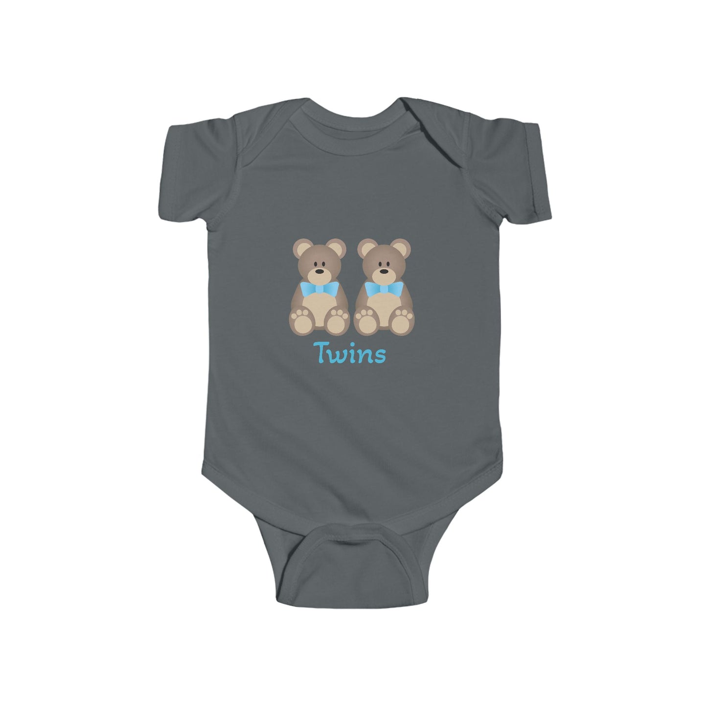 Twins Bear Baby Bodysuit, Cute Infant Onesie, Gift for Newborns, Baby Shower Present, Adorable Twins Outfit
