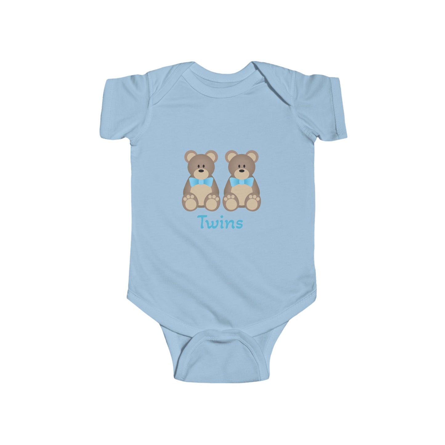 Twins Bear Baby Bodysuit, Cute Infant Onesie, Gift for Newborns, Baby Shower Present, Adorable Twins Outfit