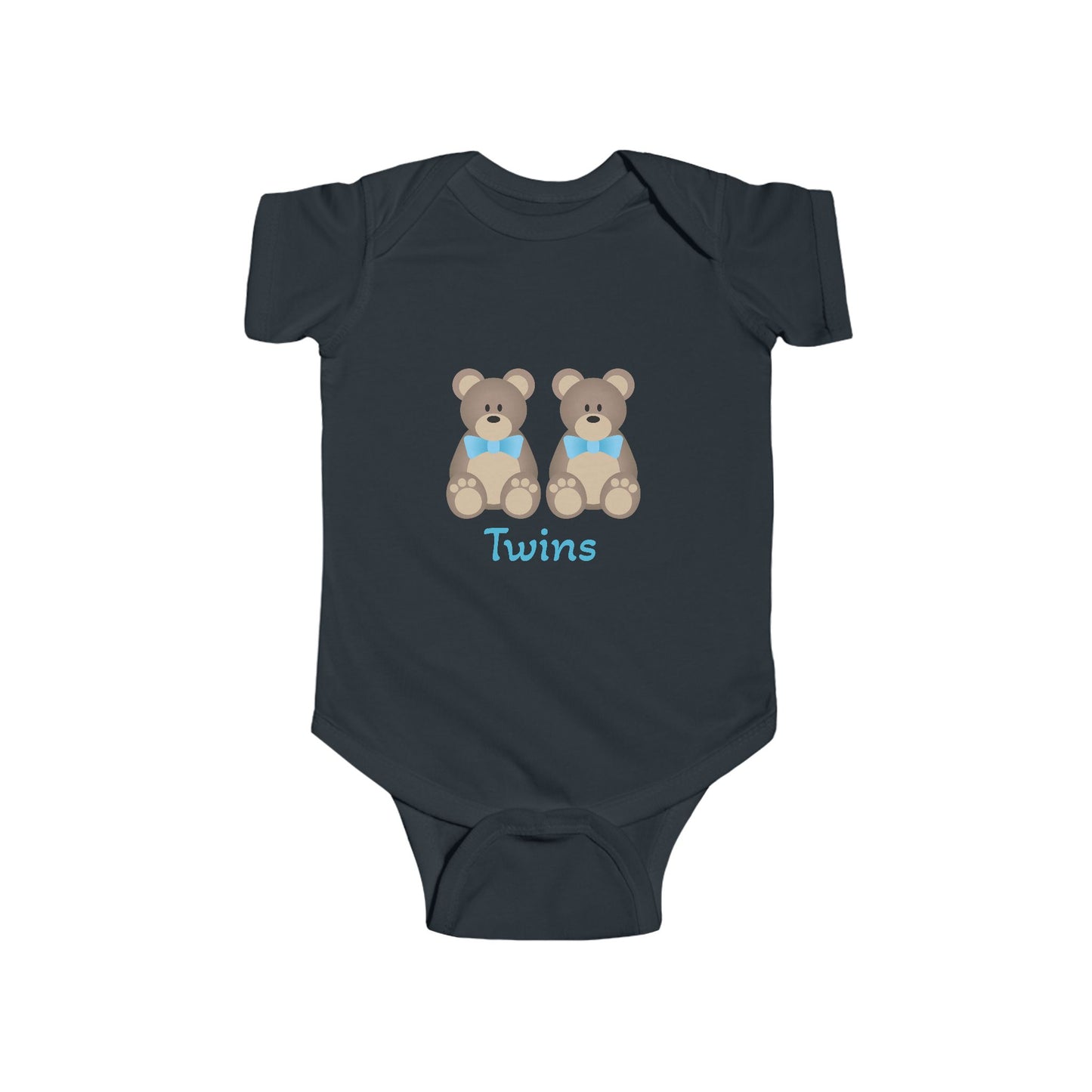 Twins Bear Baby Bodysuit, Cute Infant Onesie, Gift for Newborns, Baby Shower Present, Adorable Twins Outfit
