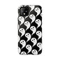 Ghost Pattern Phone Case, Cute Ghost Cell Phone Cover, Halloween Accessory, Spooky Gift, Black and White Phone Case