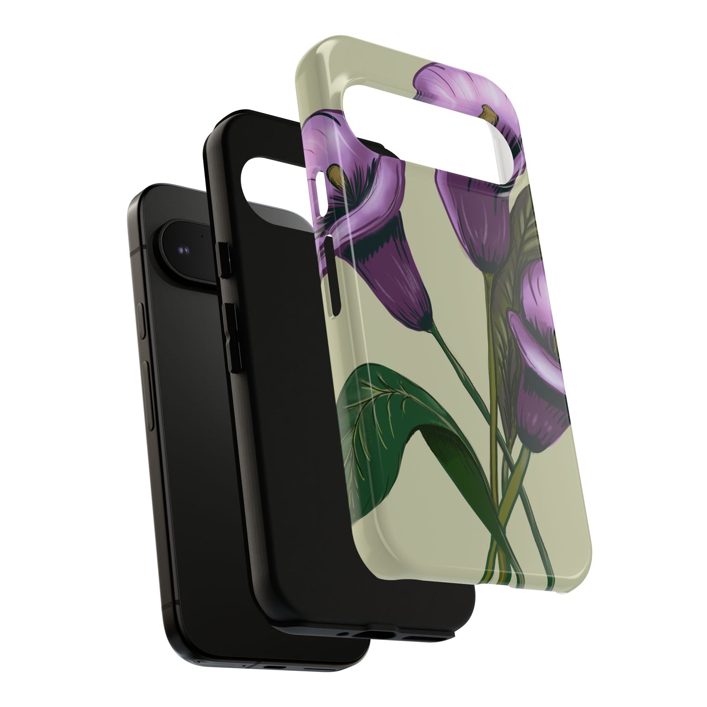 Floral Phone Case - Tough Cases, Purple Flower Design, Cell Phone Accessories, Gift for Her, Nature Lover Essentials