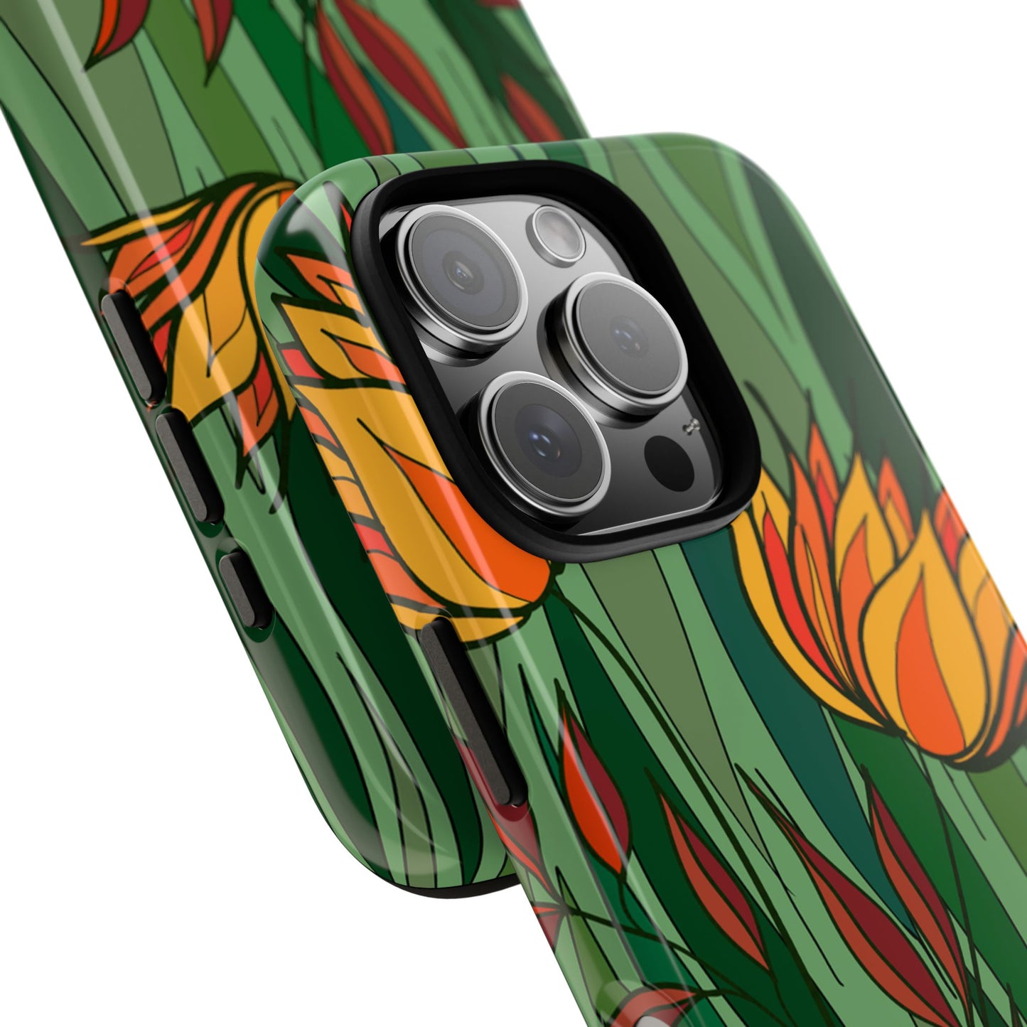 Vibrant Floral Phone Case, Nature-Inspired Tough Case, Eco-Friendly Cover, Unique Gift for Nature Lovers, Spring Decor