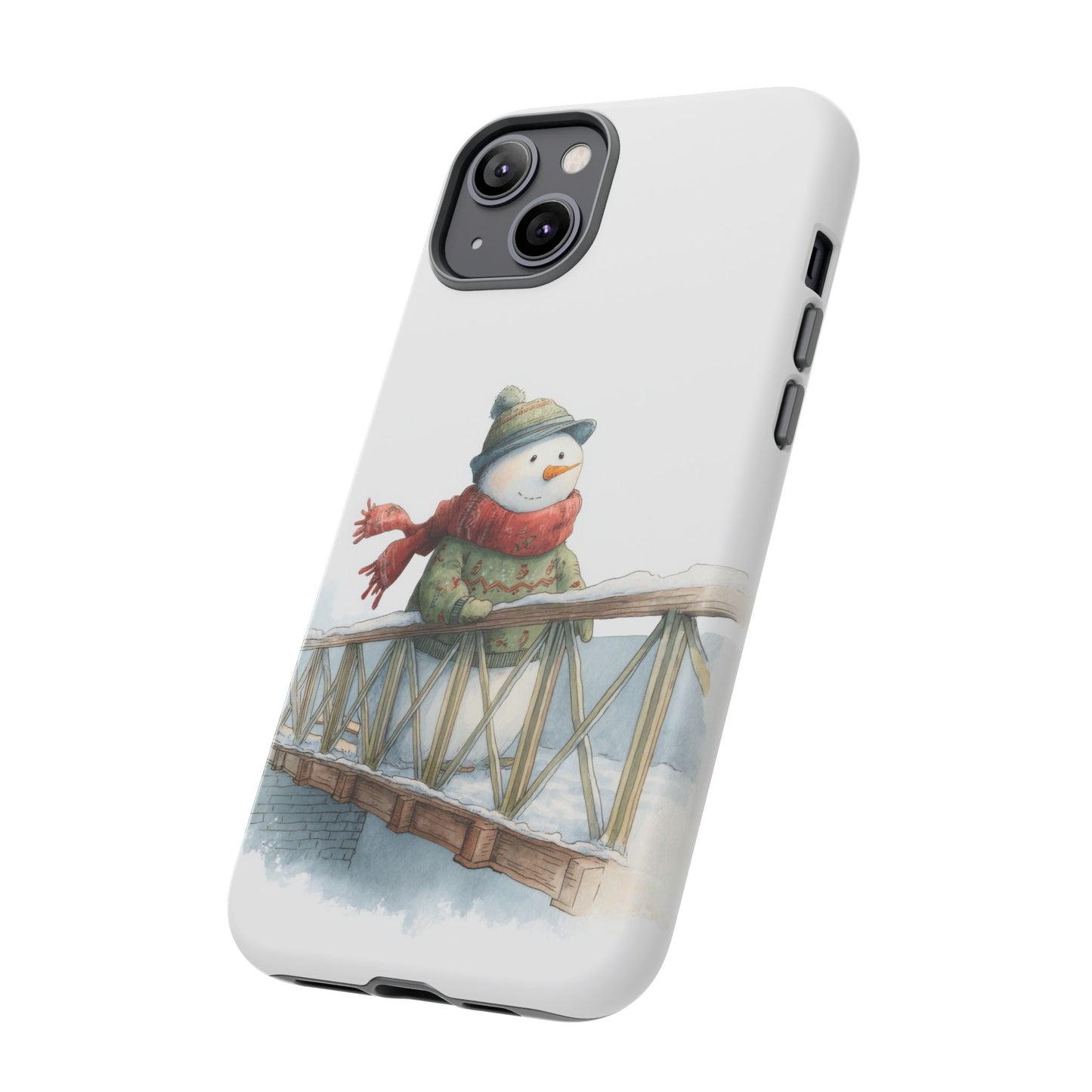 Snowman Phone Case – Winter Holiday Gift, Cute Snowman Design, Winter Accessories, Protective Phone Case, Unique Christmas Present