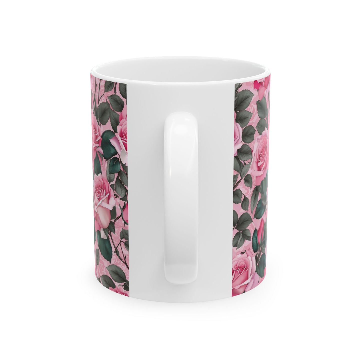 Floral Rose Ceramic Mug - Perfect Gift for Coffee Lovers, Tea, Mother's Day, Birthday, Home Decor, Kitchenware