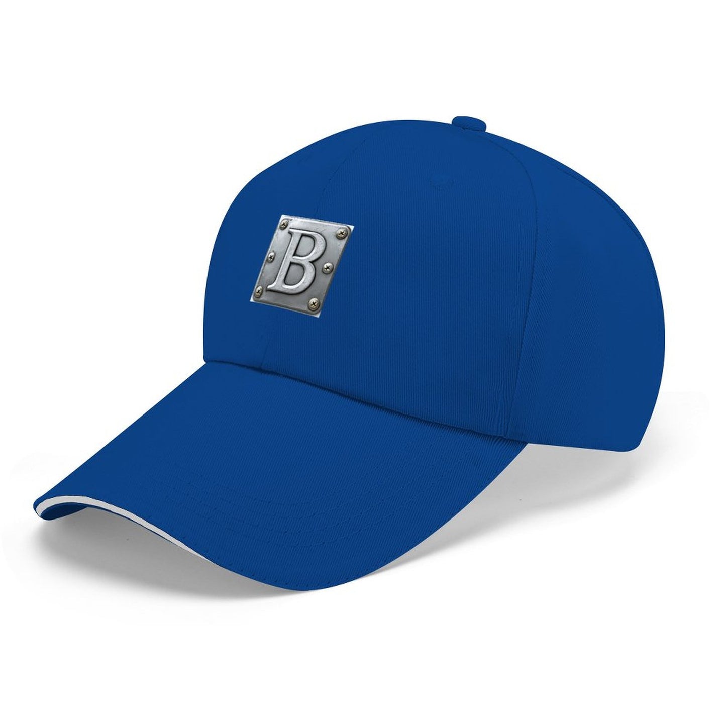 Baseball Cap for Men Women Curved Visor Sandwich - Letter B