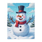 Arctic Fleece Blanket Snowman