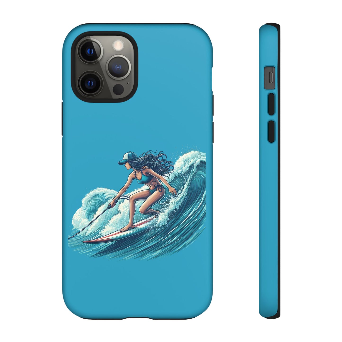 Surfing Phone Case, Coastal Vibes Phone Cover, Tough Cases for Beach Lovers, Ocean Art Phone Accessories, Summer Gift Idea