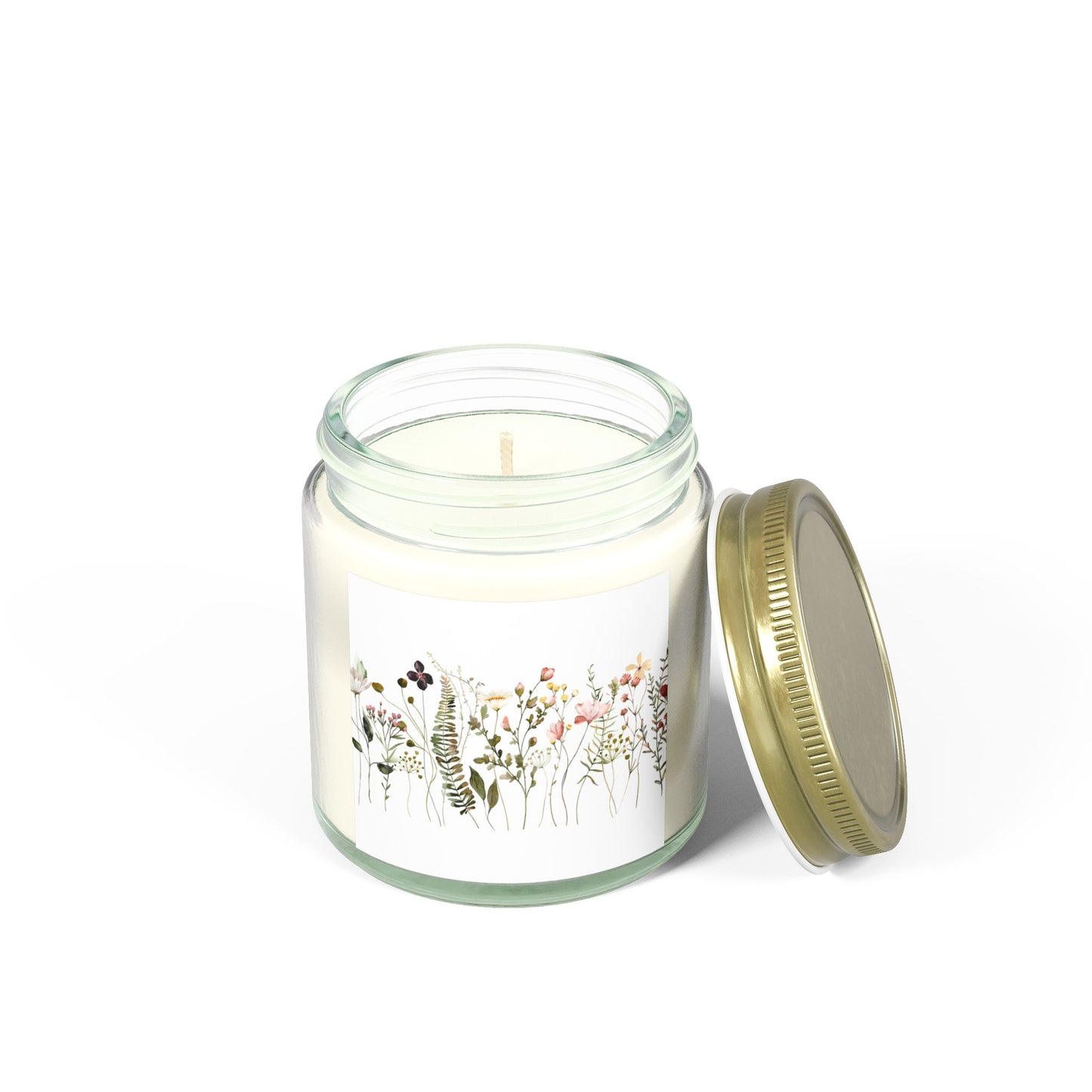 Scented Candles, Coconut Apricot Wax (4oz, 9oz) Wildflowers