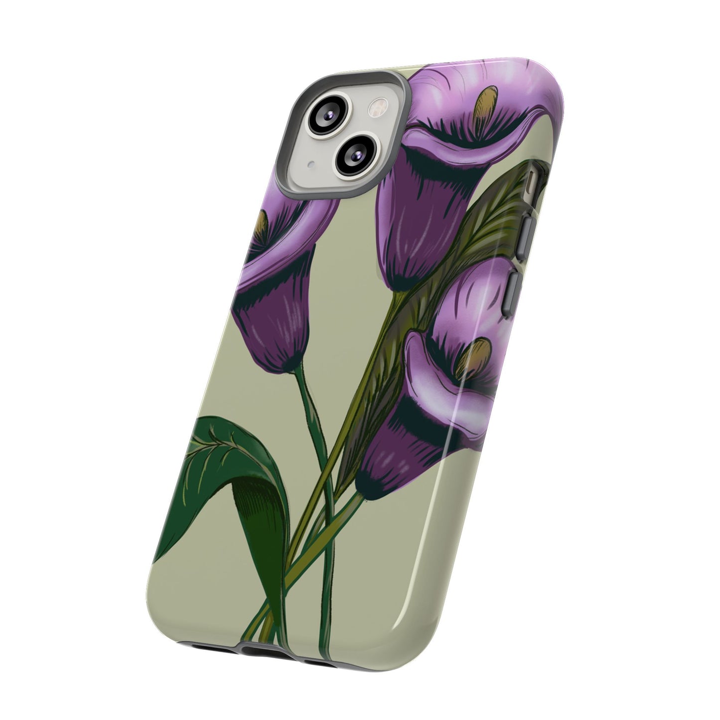 Floral Phone Case - Tough Cases, Purple Flower Design, Cell Phone Accessories, Gift for Her, Nature Lover Essentials