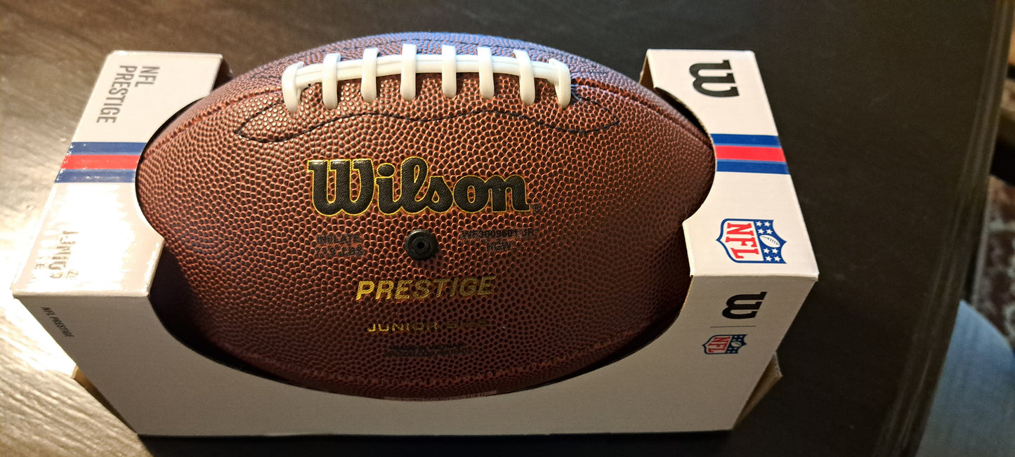 New in box - Wilson NFL Prestige Composite Football, Junior Size (Ages 9-12)