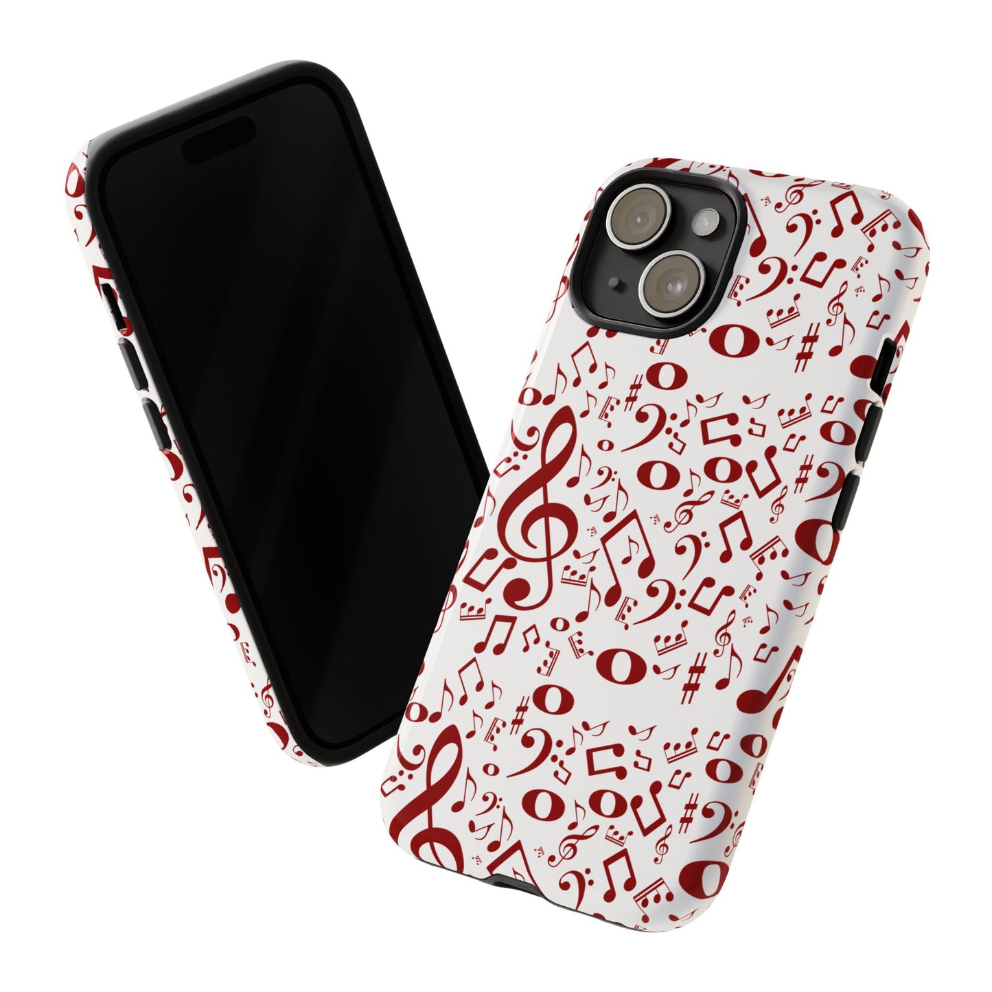 Musical Note Phone Case, Tough iPhone Cover, Gift for Musicians, Customizable, Music Lover's Accessory, Durable Phone Protection