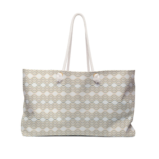Wave Pattern Weekender Bag | Perfect for Travel, Beach Days, or Gym | Stylish Tote for Your Weekend Getaway, Gift for Her, Summer Essentials