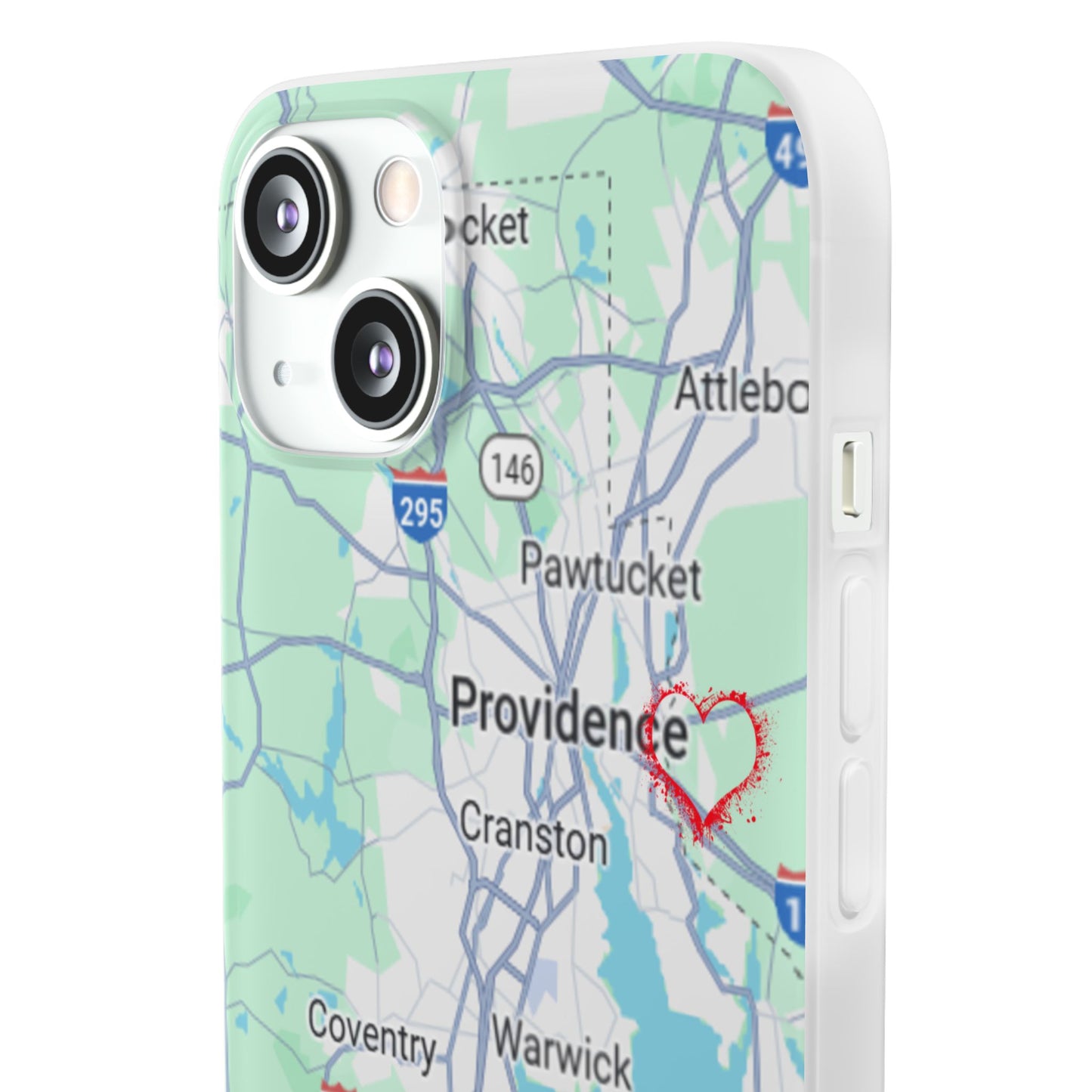 Providence Heart Map Phone Case - Custom Flexible Smartphone Protector, Gift for Her, Map Lover's Accessory, Personalized Case, Travel [...]