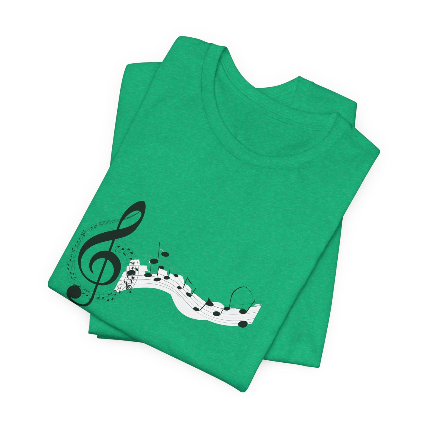 Musical Notes Short Sleeve Tee for Music Lovers