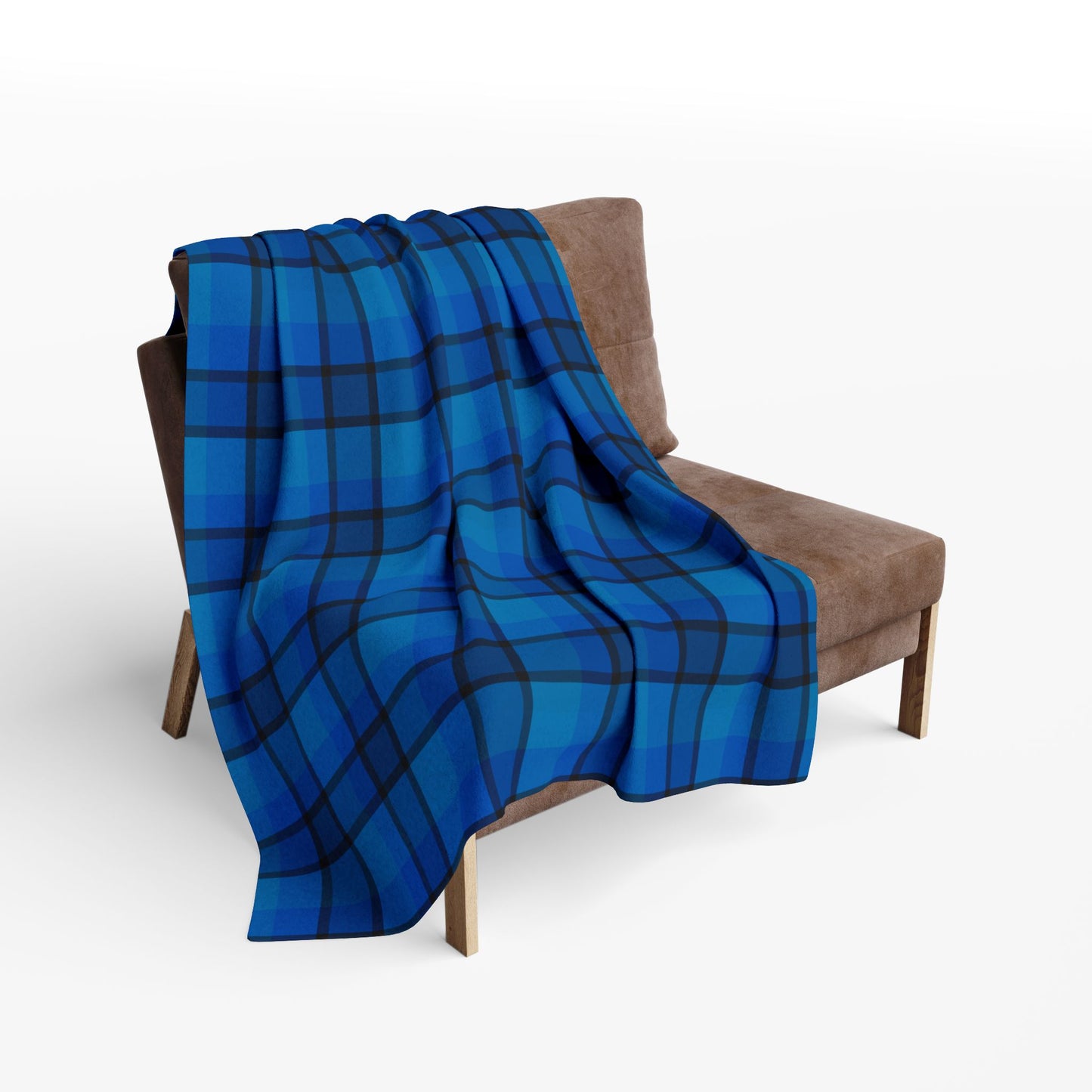 Cozy Arctic Fleece Blanket, Blue Plaid Throw, Warm Winter Decor, Home Gift, Hygge Style, Cozy Blanket for All Occasions