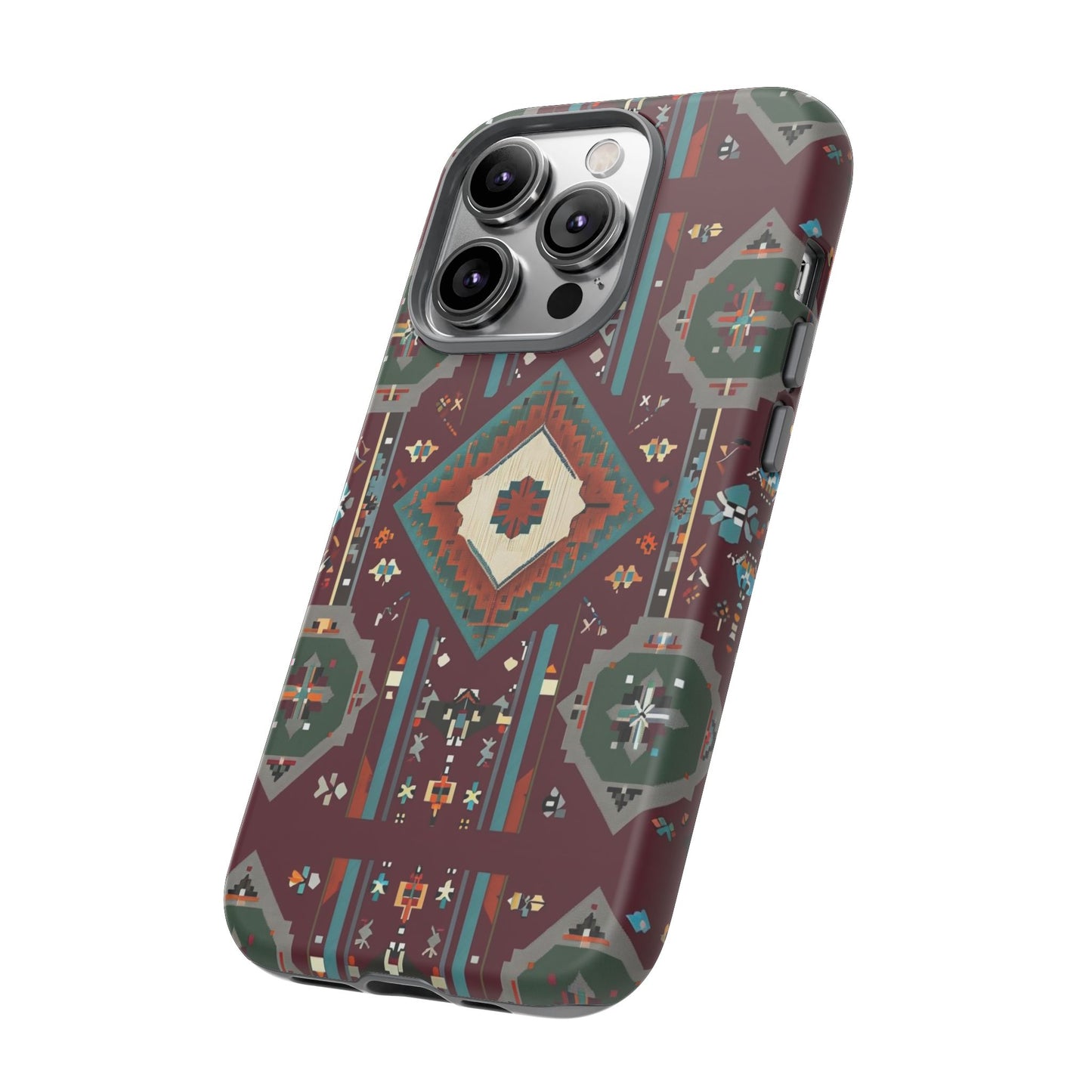 Tribal Pattern Phone Case - Boho Chic, Tough Durable Cover, Stylish Tech Accessory, Gift for Him/Her, Festival Essentials