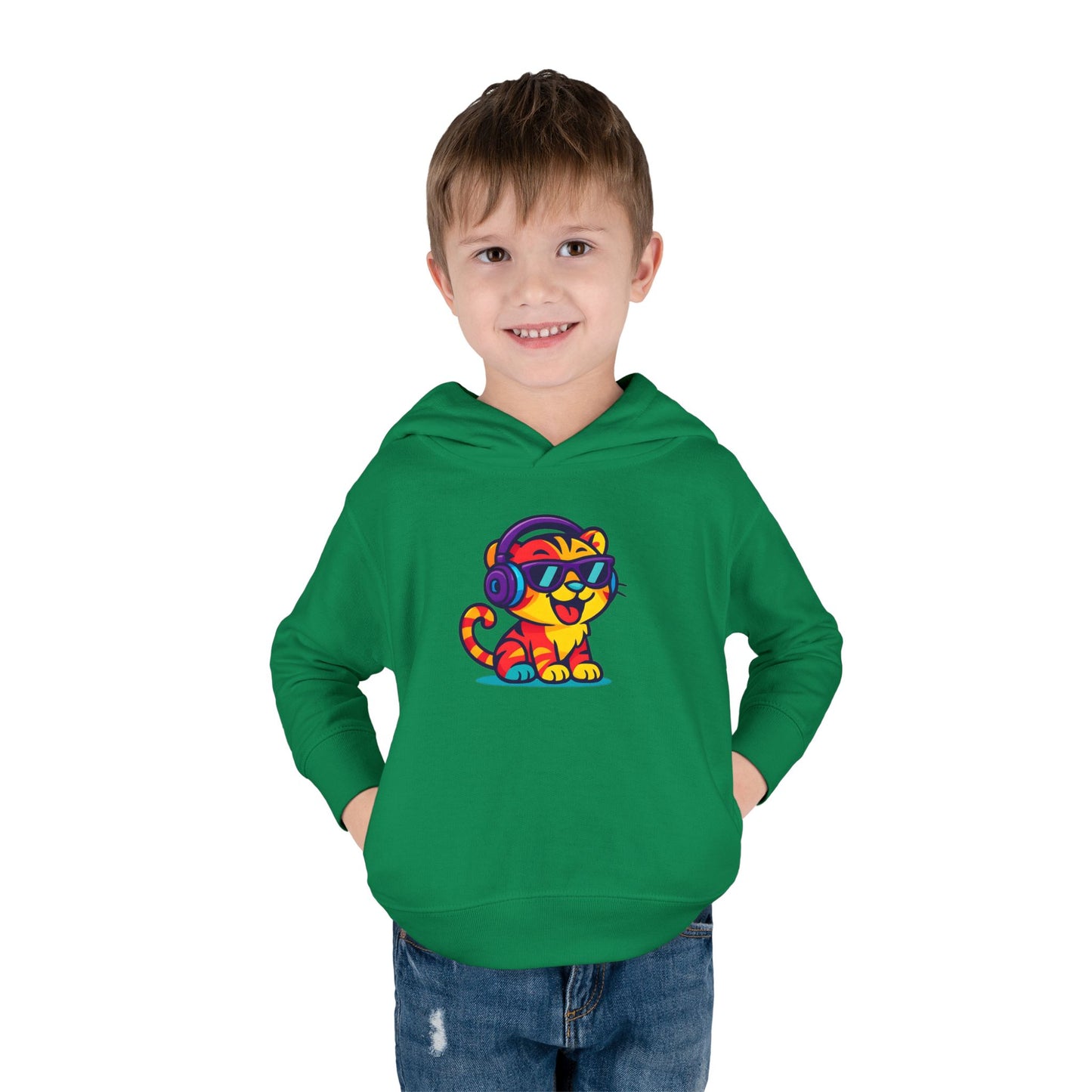 Colorful Tiger Hoodie for Toddlers | Fun Pullover for Kids, Cute Toddler Apparel, Kids' Gift, Birthday Present, Playtime Wear