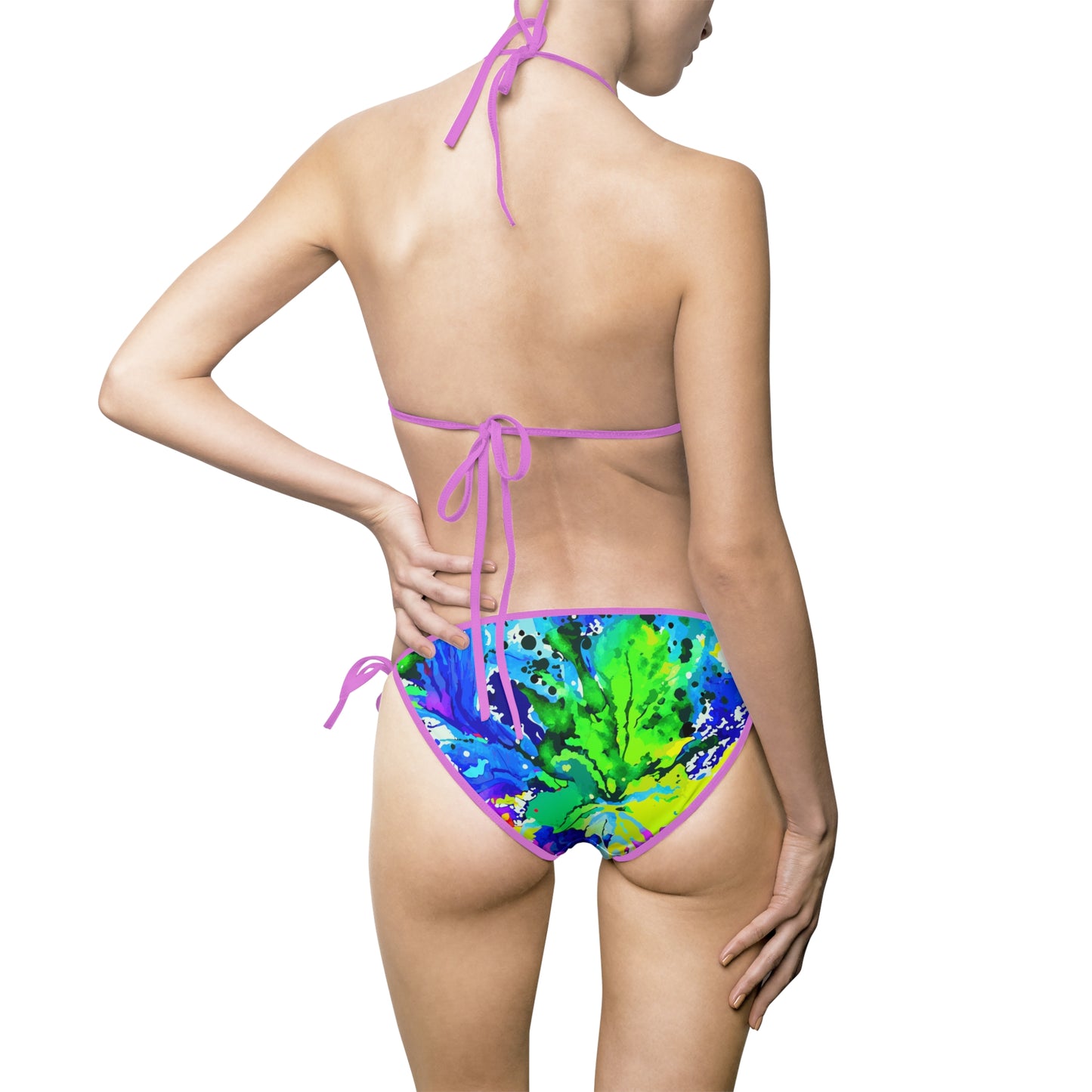 Vibrant Tie-Dye Women's Bikini Swimsuit, Beachwear, Summer Swim, Pool Party, Vacation Swimwear, Festival Outfit