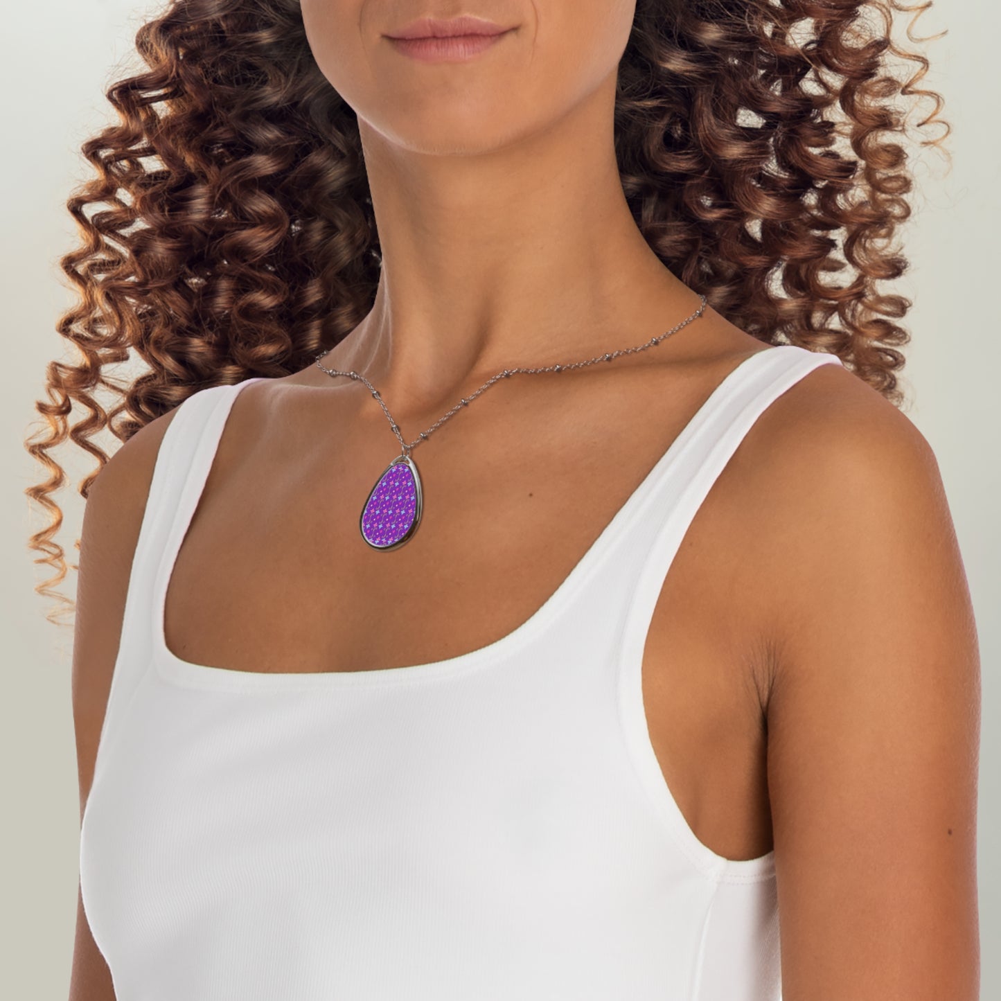 Vibrant Oval Necklace - Bold Statement Jewelry, Layering Essential, Unique Gift for Her, Boho Style, Everyday Wear