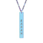 Personalized Vertical Bar Necklace — Engraved Name Pendant