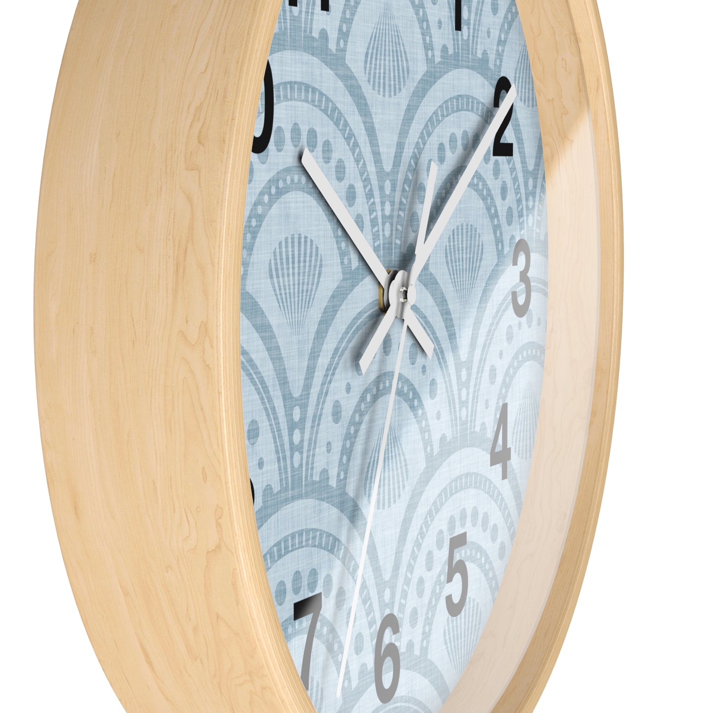 Coastal Blue Art Deco Wall Clock