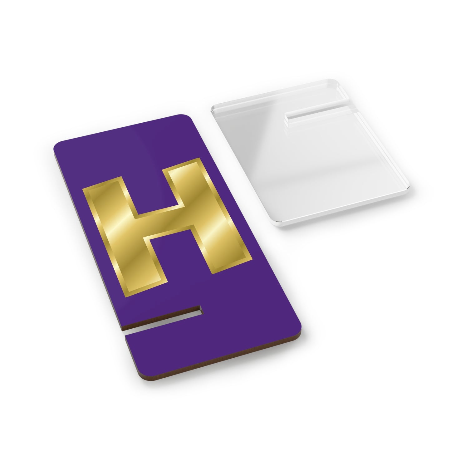 Gold Letter H Mobile Phone Stand | Personalized Desk Accessory, Tech Gift for Students, Home & Office Decor, Birthday & Graduation