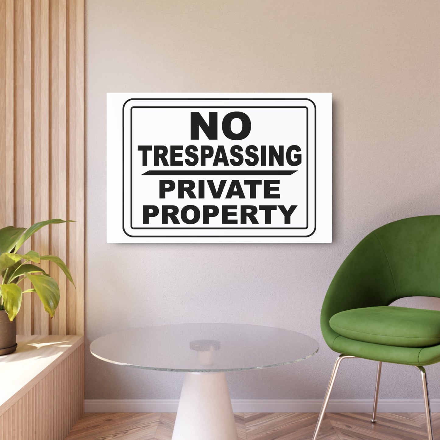Metal Art Sign - 'No Trespassing' Decorative Home Security Sign, Rustic Home Decor, Yard Sign, Gift for New Homeowners, Protection Sign
