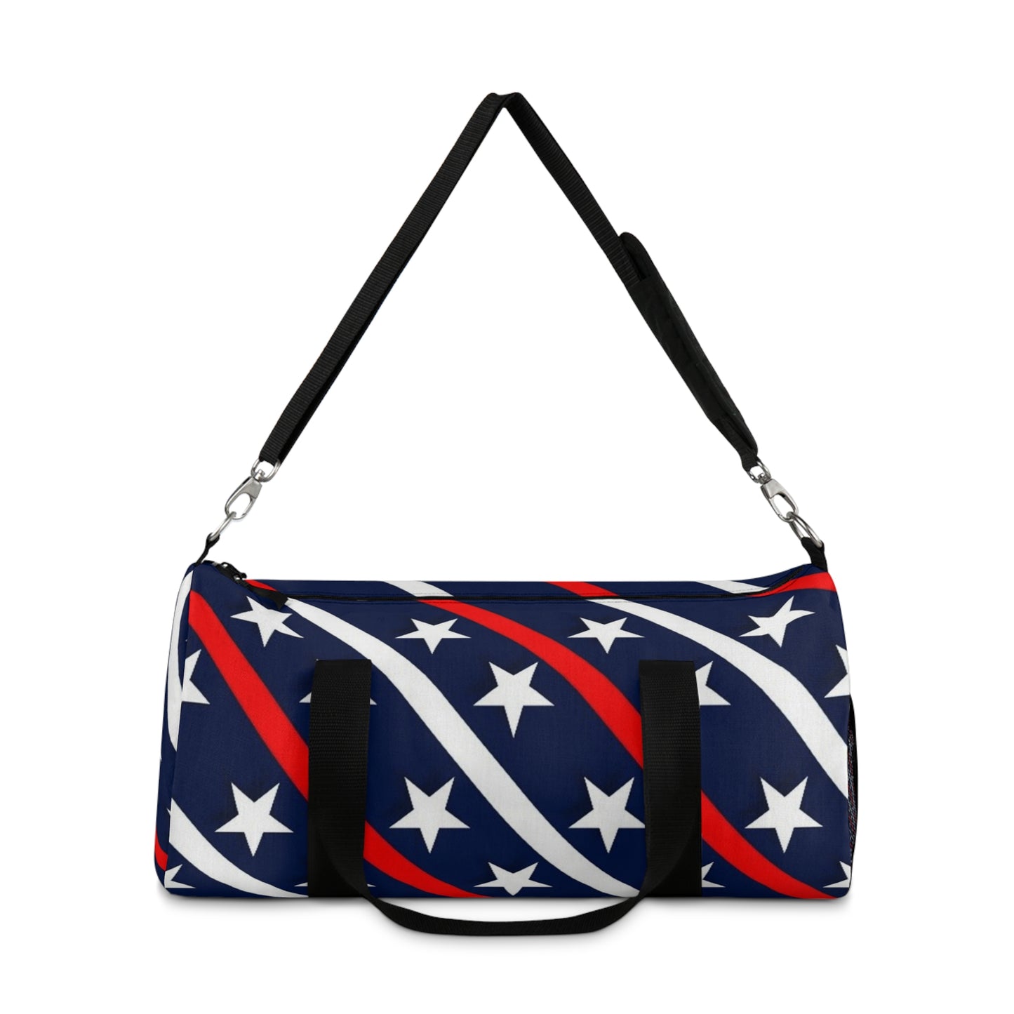 Patriotic Duffel Bag for Travel, Gym, Sports, Weekend Getaways, Star-Striped Carryall, Red White Blue Gym Bag