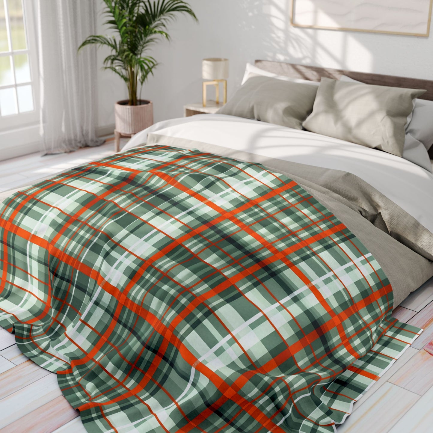 Cozy Plaid Arctic Fleece Blanket, Warm Throw for Winter, Holiday Gift, Home Decor, Outdoor Blanket, Soft Blanket