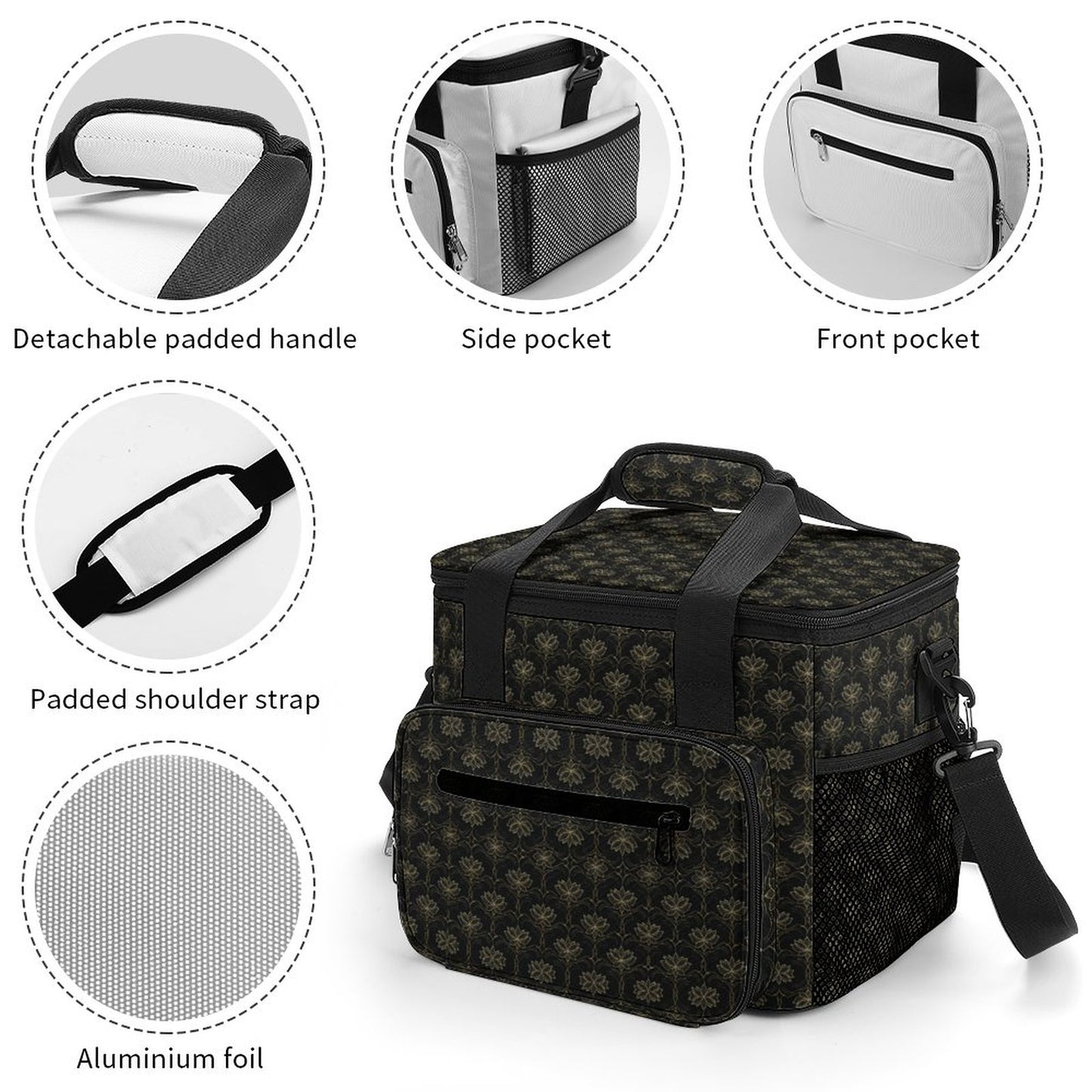 30 Can Collapsible Insulated Cooler Bag with Shoulder Strap A020 (All-Over Printing)