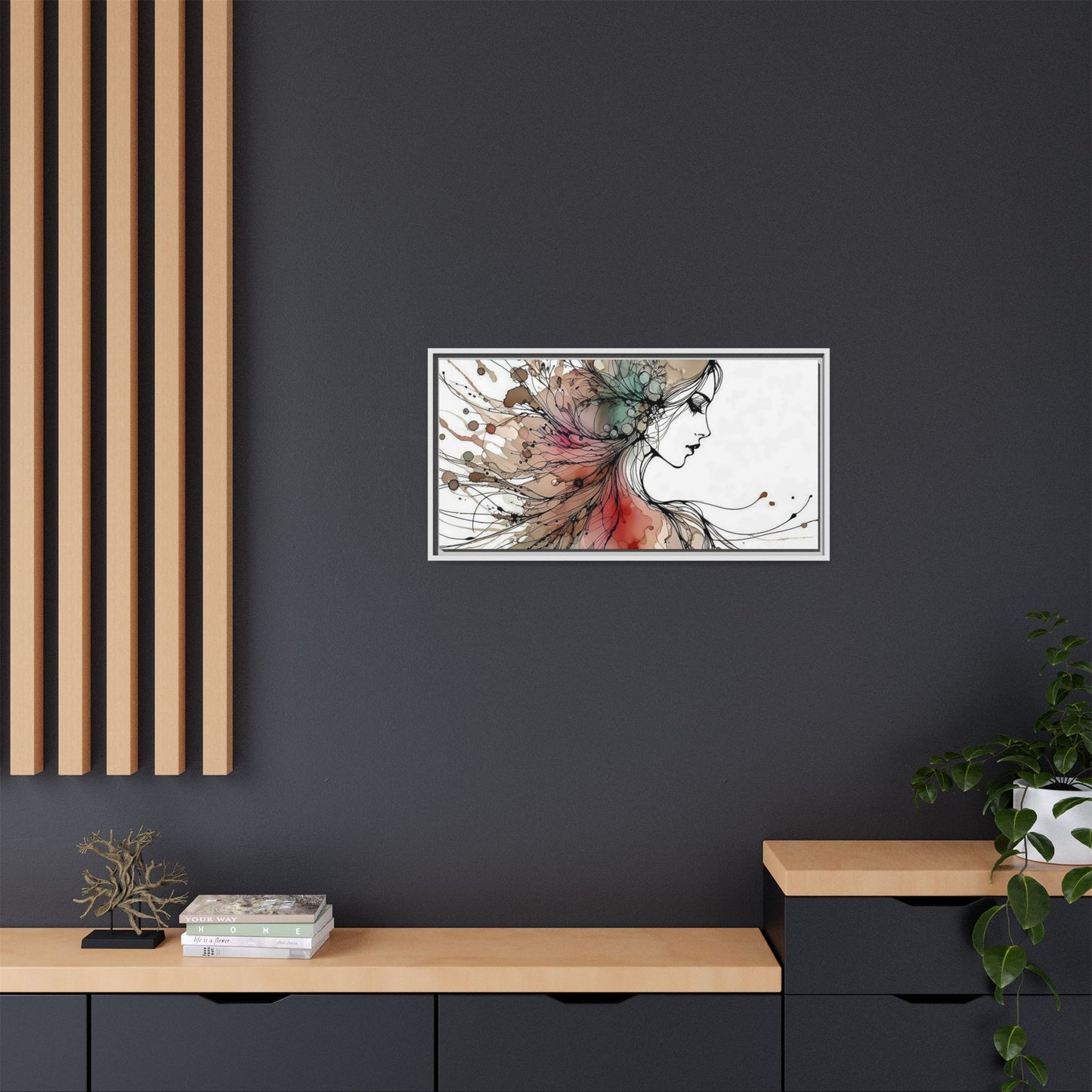 Matte Canvas, Framed (Multi-color) - Girl Whispers