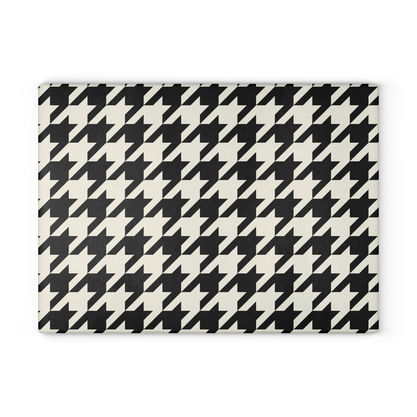 Chic Houndstooth Glass Cutting Board - Stylish Kitchen Decor, Unique Gift for Chefs, Wedding Present, Functional Serveware