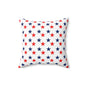 Spun Polyester Square Pillow stars red white and blue