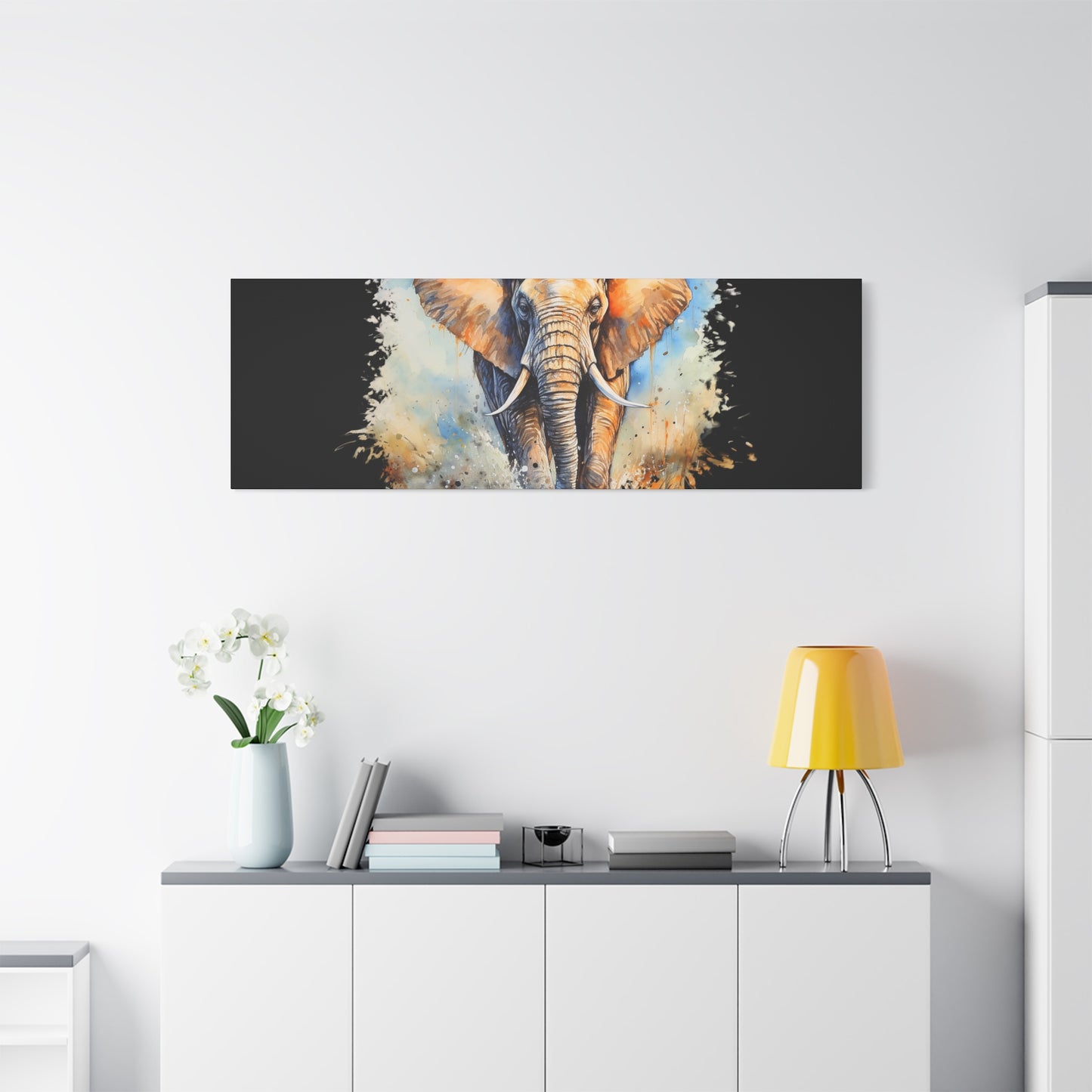 Matte Canvas, Stretched, 1.25" - Elephant