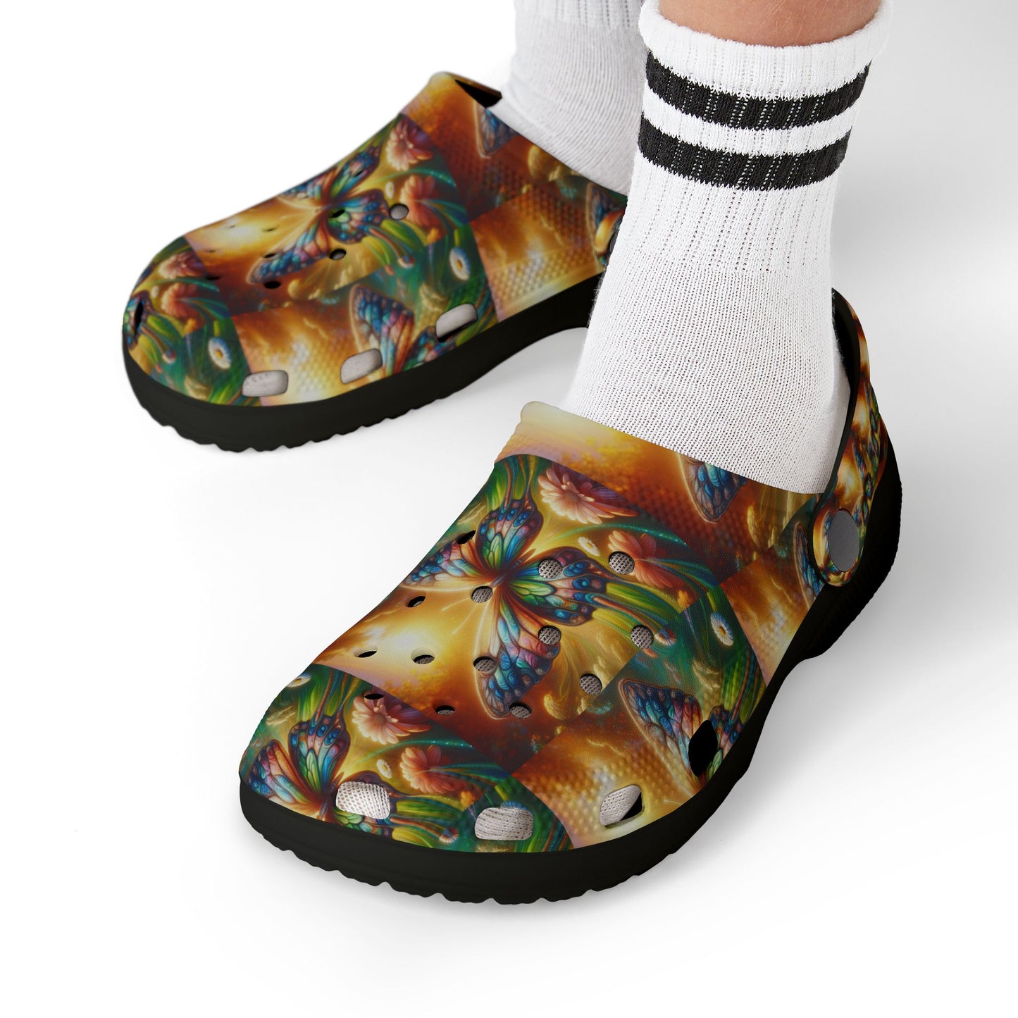 Colorful Butterfly Clogs for Kids - Fun Summer Footwear, Garden Play Shoes, Gift for Children, Holiday Essentials, Everyday Comfort