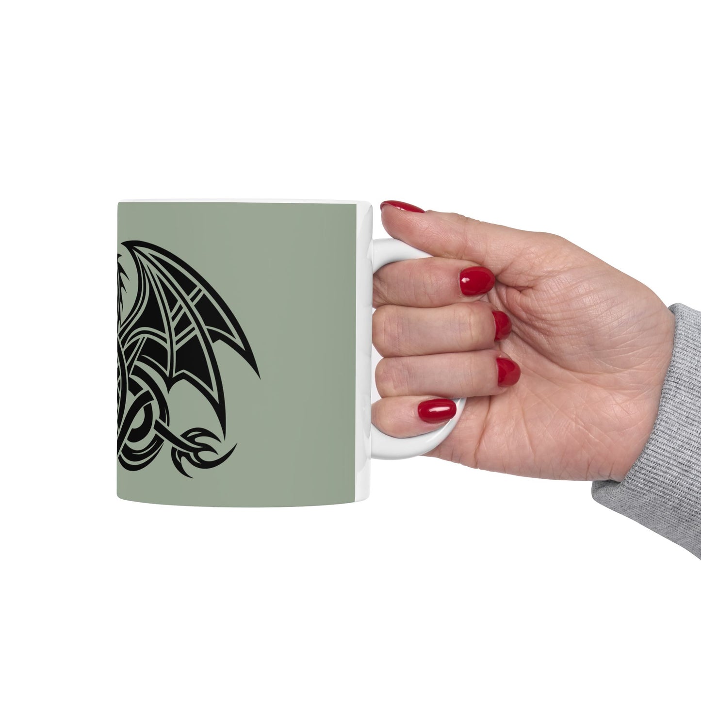 Celtic Dragon Ceramic Mug | 11oz & 15oz | Unique Gift for Dragon Lovers | Perfect for Coffee or Tea, Mythology Enthusiasts, Home Decor