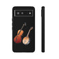 Musical Instrument Phone Case - Violin & Banjo Design, Music Lover Gift, Unique Phone Cover, Holiday Gift, Durable Tough Cases