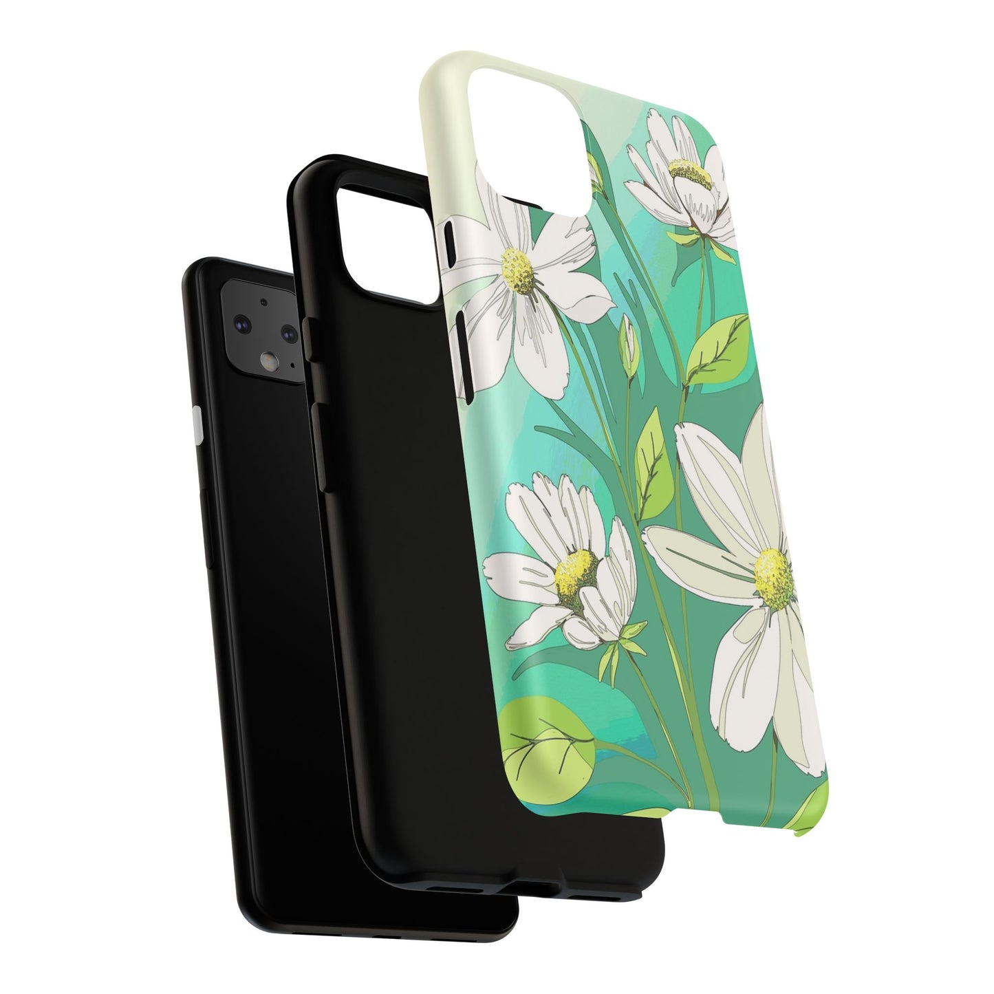 Floral Phone Case, Tough Cases, Flower Design, Nature Inspired, Eco-Friendly Cover, Unique Gift for Her, Spring Accessories
